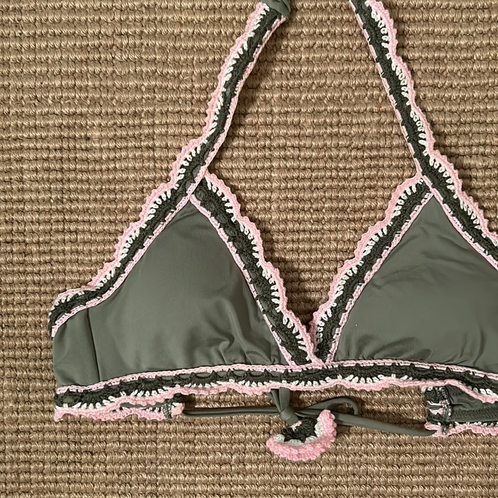 Becca Swim Crochet Halter Top, Bottom FREE!